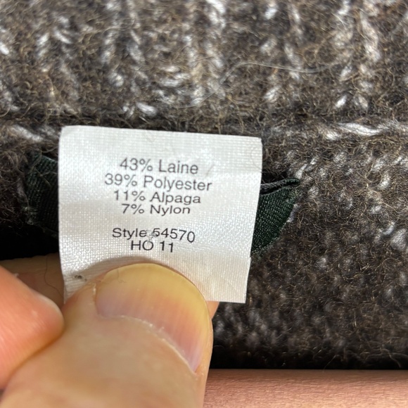 J Crew Women Shawl-collar Button Wool Angora Sweater Sz S Brown Button Chunky - Picture 5 of 10